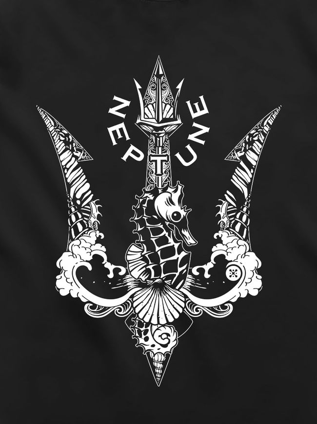 Men's T-shirt "Neptune", Black, M