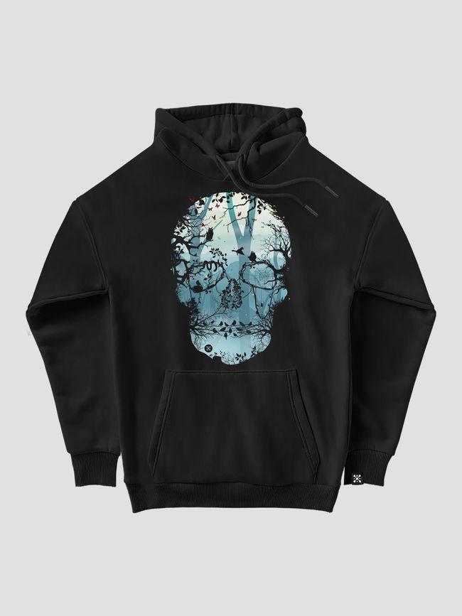 Худі жіночий "Forest Skull", Чорний, M-L
