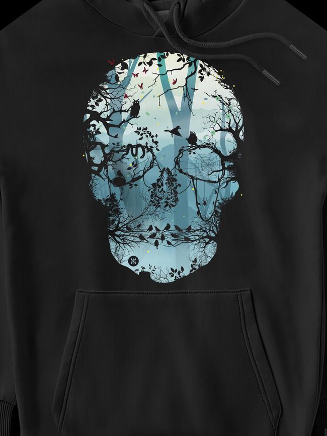 Худі жіночий "Forest Skull", Чорний, M-L