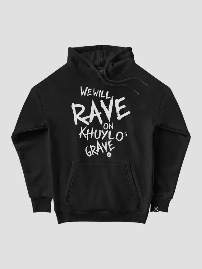 Women's Hoodie "We will Rave on Khuylo&rsquo;s Grave", Black, M-L