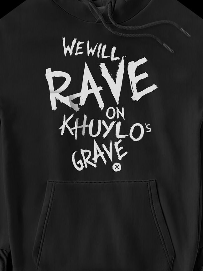 Women's Hoodie "We will Rave on Khuylo&rsquo;s Grave", Black, M-L