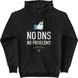Men's Hoodie "No DNS No Problems", Black, M-L
