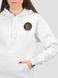 Women's tracksuit set Hoodie white with a Changeable Patch "Good evening, we are from Ukraine", Black, 2XS, XS (99  cm)