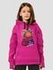Kid's hoodie "Have Fun, be Cappy (Capybara)", малиновий, L (146-152 см)