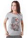 Women's T-shirt "The Crucian Fish the Game Has Begun" Warm with Fleece, Gray melange, S