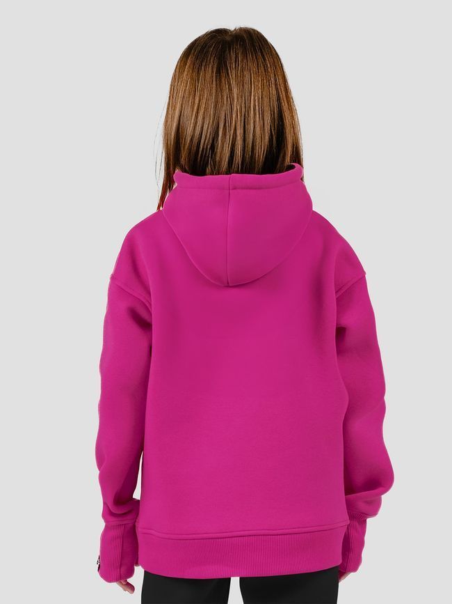 Kid's hoodie "Have Fun, be Cappy (Capybara)", малиновий, L (146-152 см)