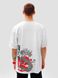 Men's T-shirt Oversize "Shadow of the Dragon", White, XS-S