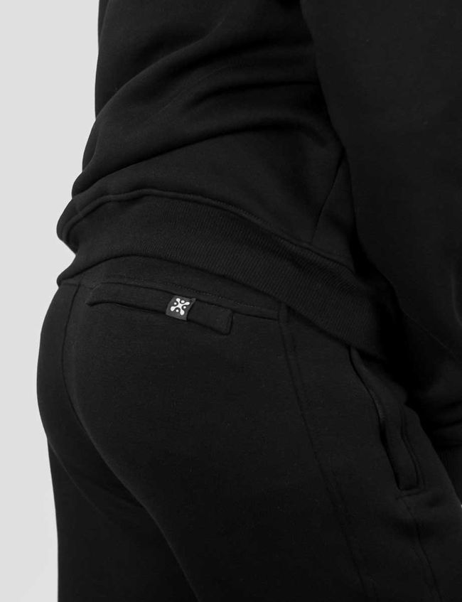 Костюм мужской со сменным патчем "Dubhumans" худи на молнии и штаны, Черный, 2XS, XS (99 см)