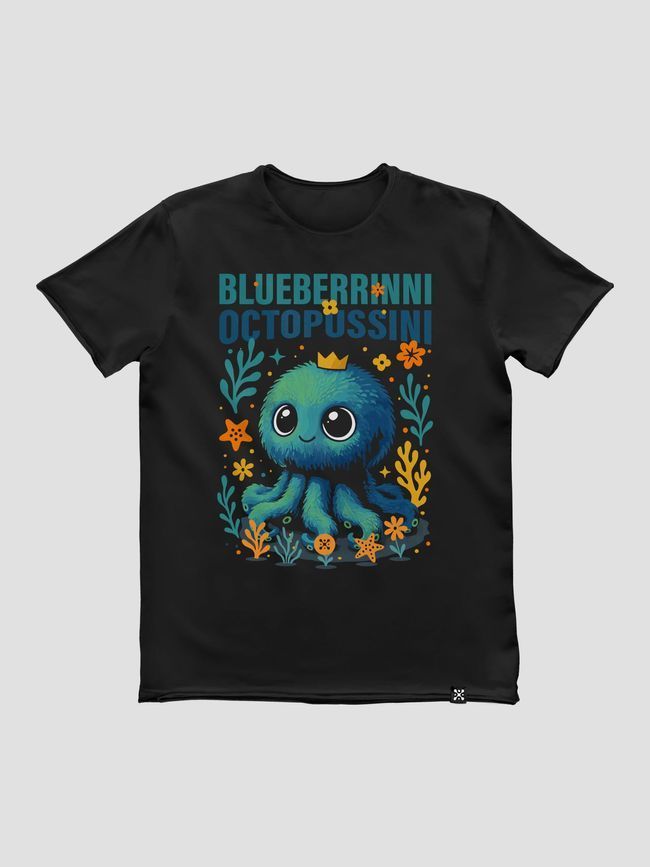 Men's T-shirt "Blueberrinni Octopussini", Black, XL