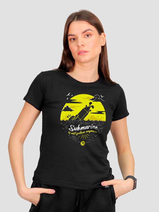 Women's T-shirt "Yellow Submarine", Black, M