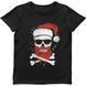 Women's T-shirt "Santa Skull", Black, S