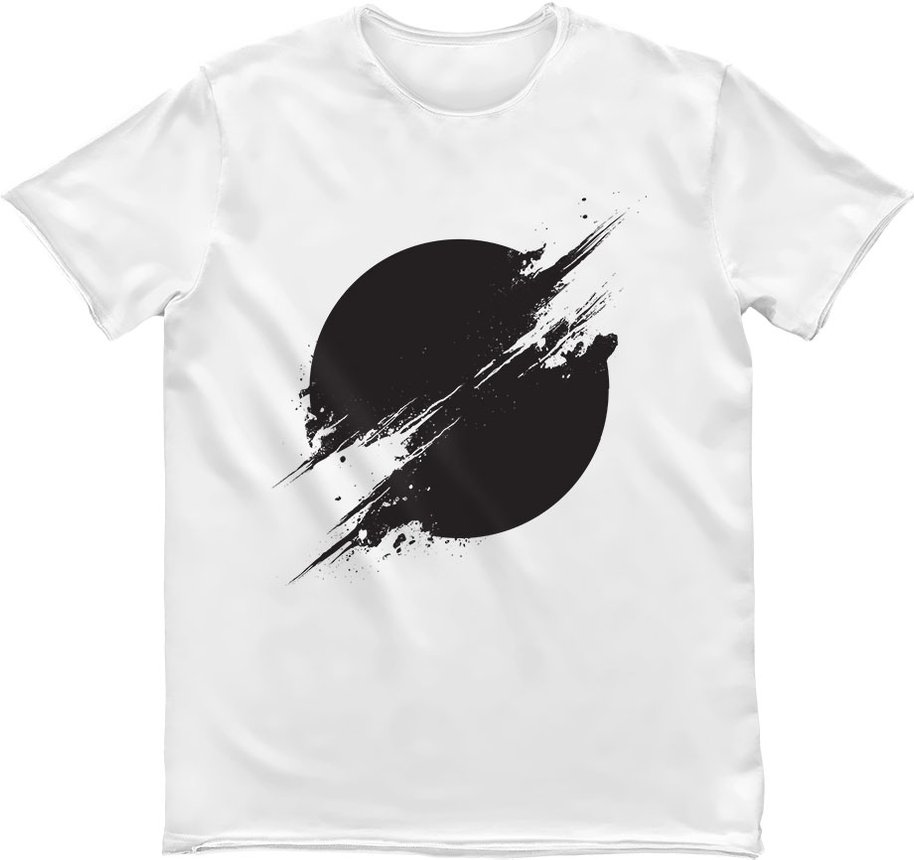 Men's T-shirt "The Sun Is Black", White, M