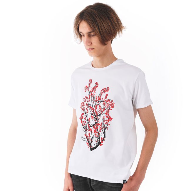 Men's T-shirt "Ukraine In My Heart", White, XS