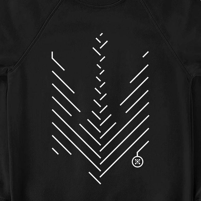 Women's Sweatshirt “Minimalistic Trident” with a Trident Coat of Arms, Black, M