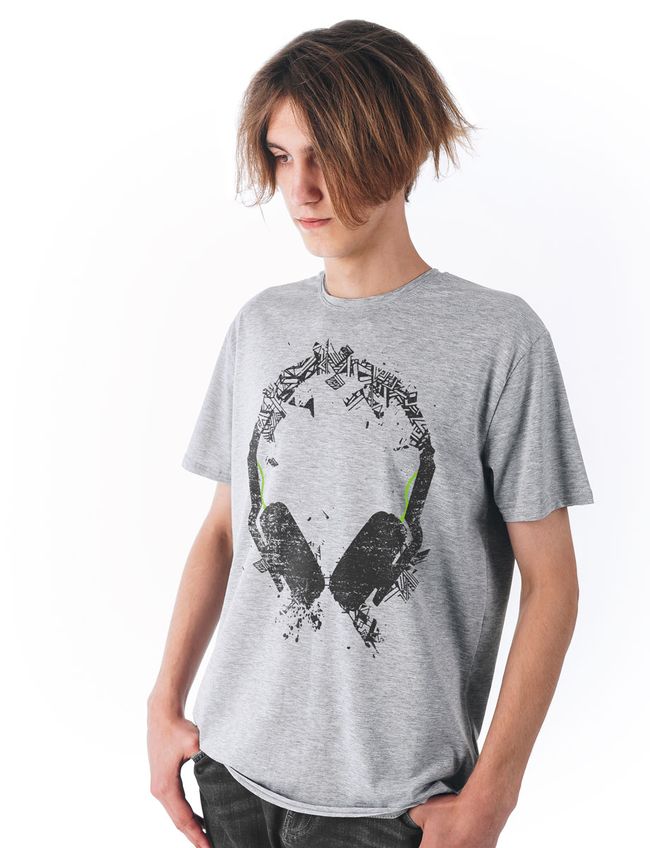 Men's T-shirt "Art Sound", Gray melange, M