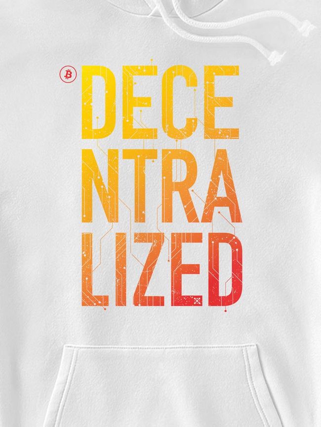 Kid's hoodie "Decentralized", White, XS (110-116 cm)