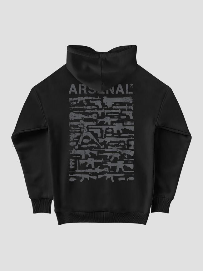 Худи мужской "Арсенал", Черный, M-L