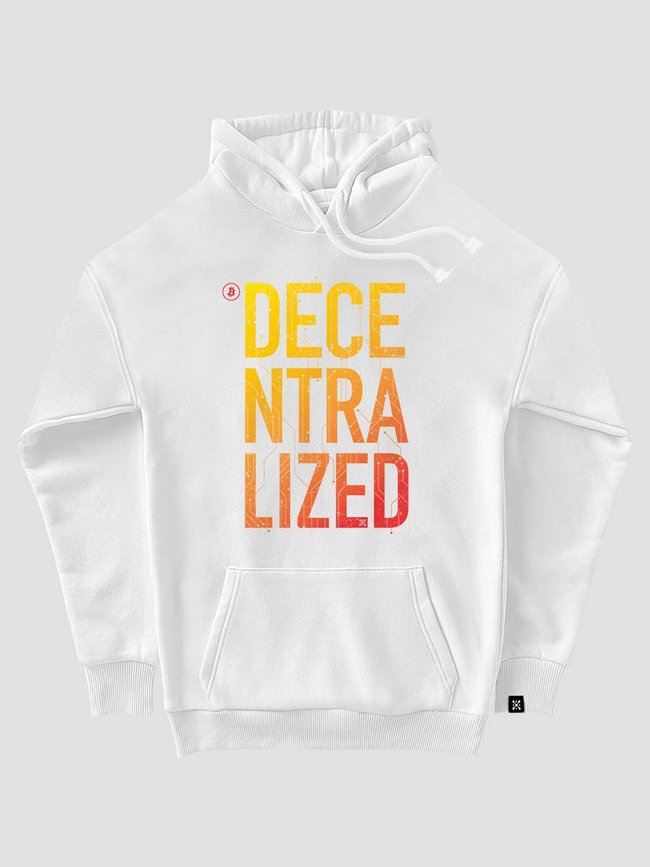 Kid's hoodie "Decentralized", White, XS (110-116 cm)