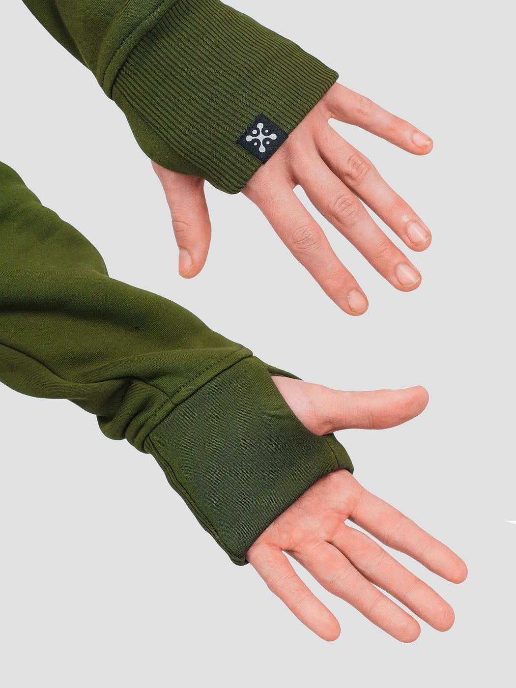 Костюм чоловічий худі на блискавці та штани Зелений, Зелений, M-L, L (108 см)