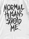 Футболка жіноча оверсайз &ldquo;Normal Humans Avoid Me&rdquo;, Білий, XS-S