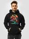 Men's Hoodie "Stay Strong, be Capy (Capybara)", Black, 2XS