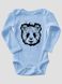 Kid's Bodysuite "Forest Panda", Light Blue, 56 (0-1 month)
