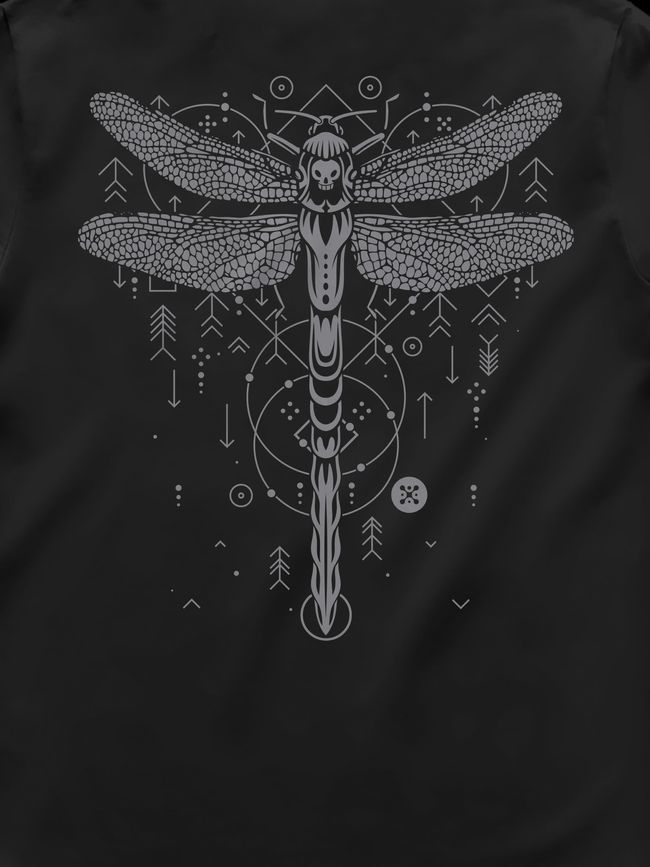 Футболка чоловіча "Dragonfly", Чорний, M
