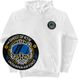 Men`s Hoodie with a Changeable Patch "The Ghost of Kyiv", White, 2XS