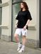 Women's Oversize Set - Shorts and T-shirt “Genetic Code”, White, 2XS