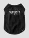 Dog's T-shirt "Security", Black, XS