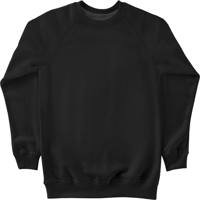 Women's Sweatshirt "Blank" Warm with Fleece, Black, M