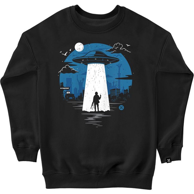 Women's Sweatshirt “Space Warship”, Black, M