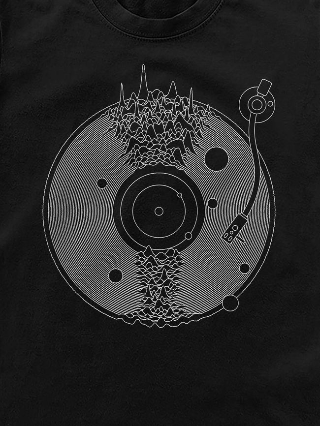 Kid's T-shirt "Space Music", Black, XS (110-116 cm)