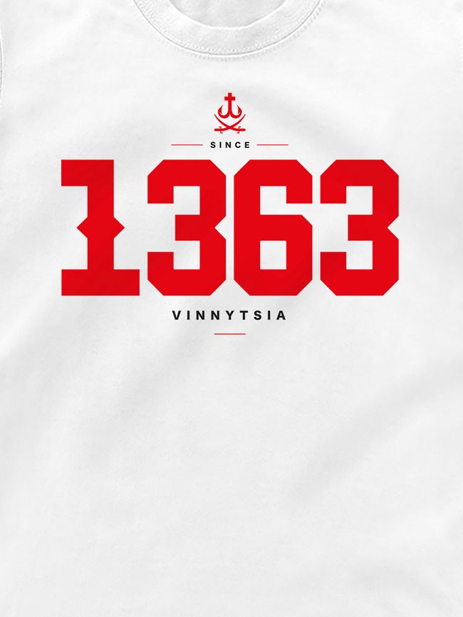 Kid's T-shirt "Vinnytsia 1363", White, XS (110-116 cm)