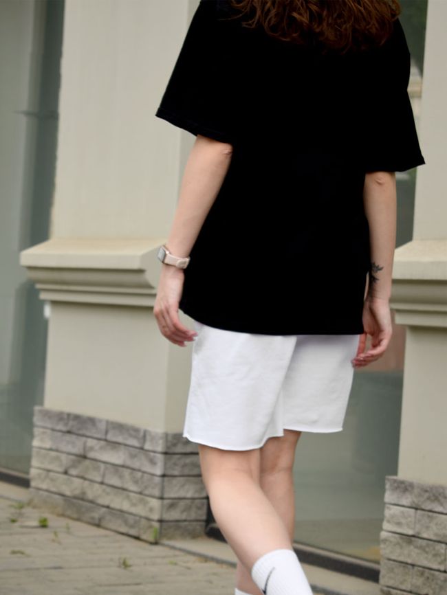Комплект женский шорты и футболка оверсайз “Генетический Код”, Белый, 2XS