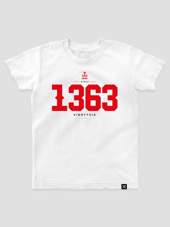 Kid's T-shirt "Vinnytsia 1363", White, XS (110-116 cm)