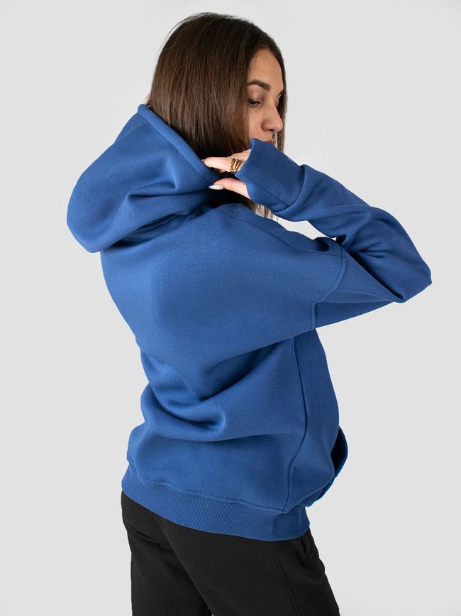Костюм жіночий худі синій та штани, Синій, L (108 см)