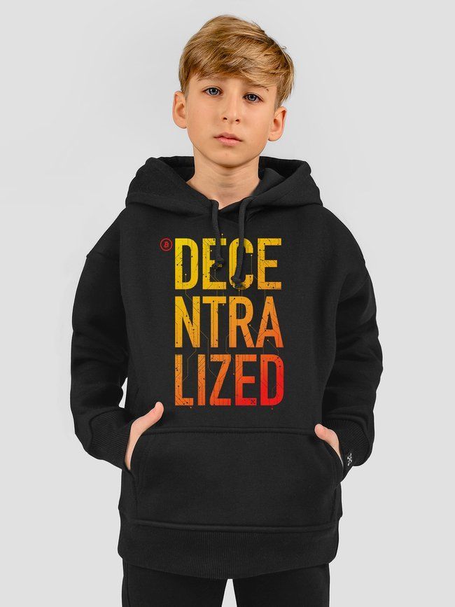 Kid's hoodie "Decentralized", Black, XS (110-116 cm)
