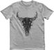 Men's T-shirt "Desert Cow Skull", Gray melange, XS