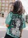 Women's T-shirt Oversize &ldquo;Drama Mood&rdquo;, Light emerald, L