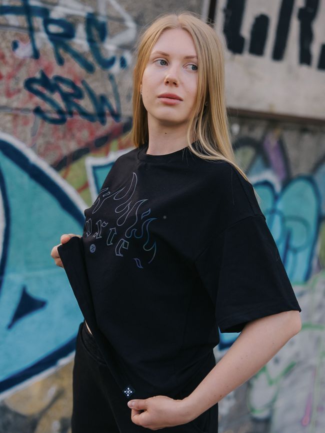 Футболка жіноча оверсайз &ldquo;Toxic&rdquo;, Чорний, S