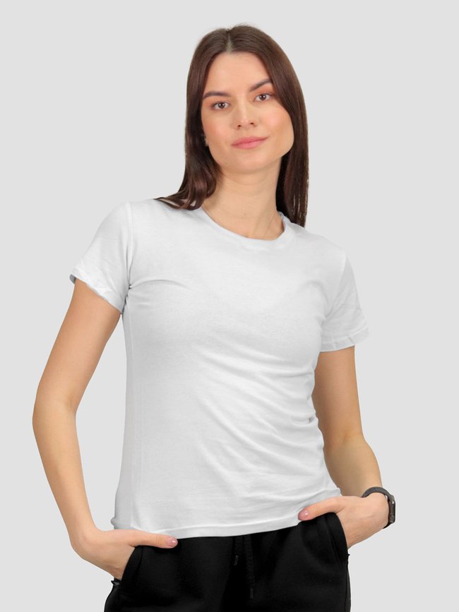 Women's T-shirt "Basic", White, XS